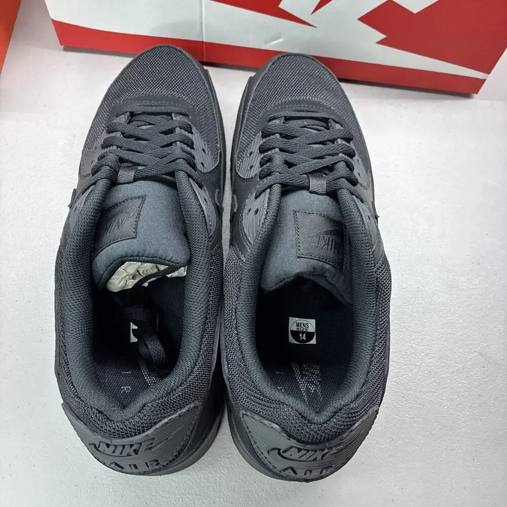 NEW Nike Air Max 90 Recraft Triple Black - Men's Size 14 (CN8490-003) With Box